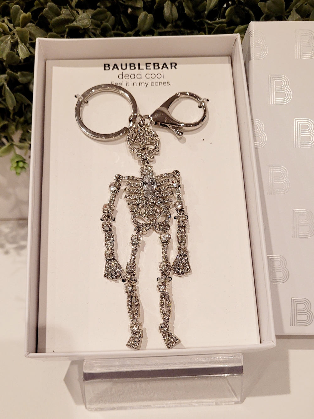 BaubleBar Dead Cool Feel It In My Bones Skeleton Keychain/Charm